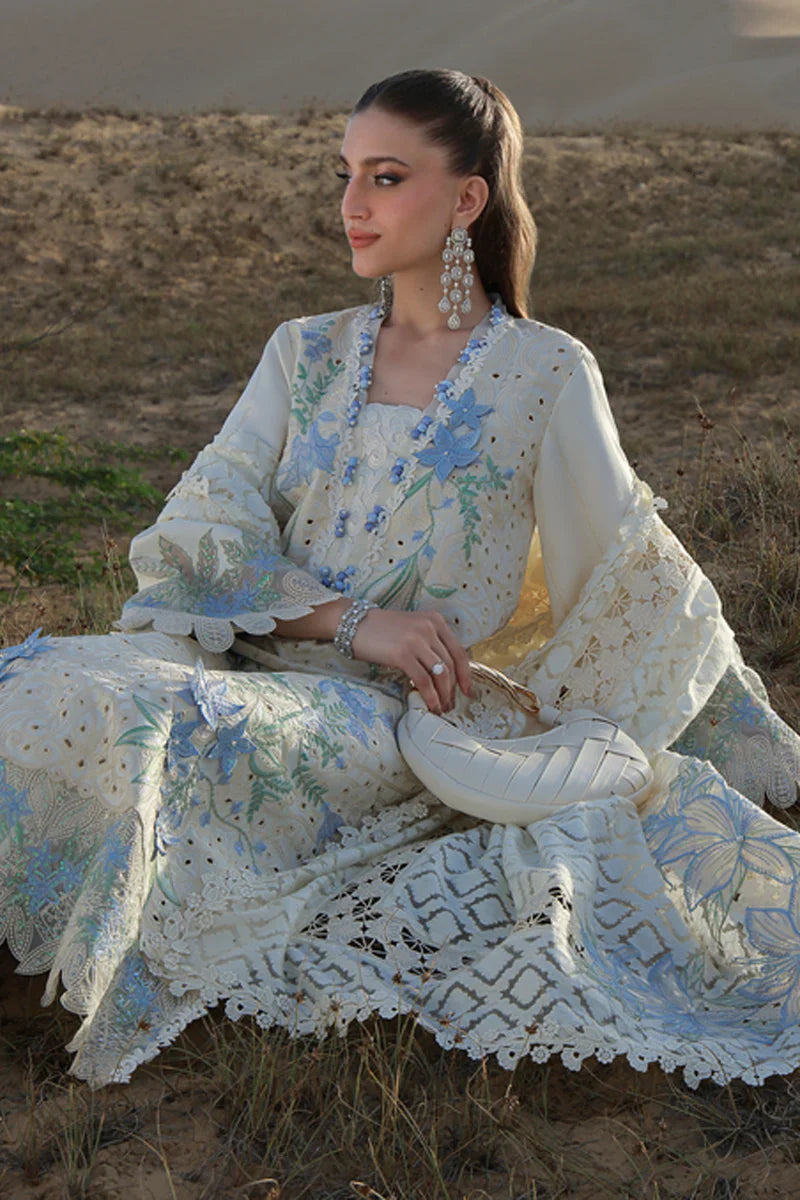 03-Piece Embroidered Lawn Suit With Borsha Dupatta | Ready To Wear