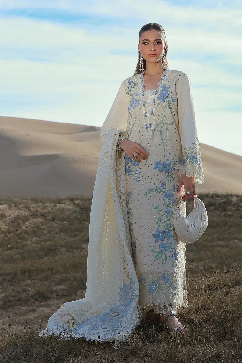 03-Piece Embroidered Lawn Suit With Borsha Dupatta | Ready To Wear