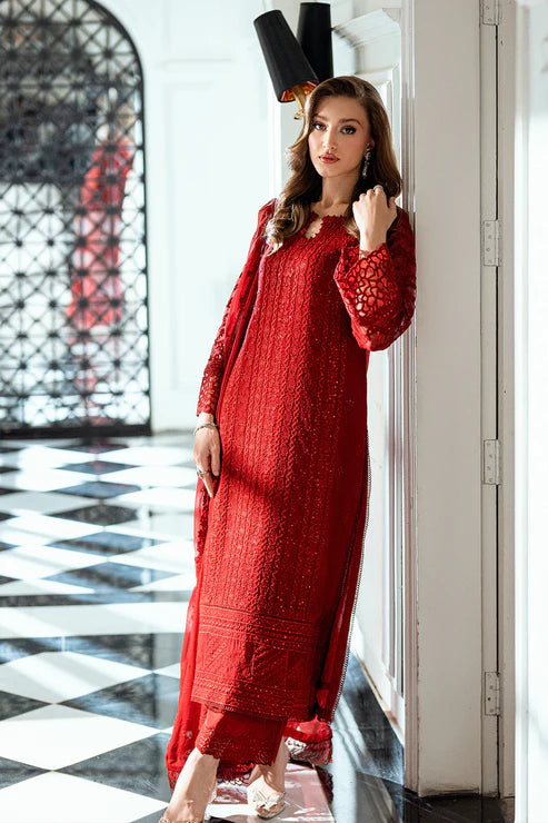 03-Piece Chiffon Suit With Sequin Work | Ready To Wear