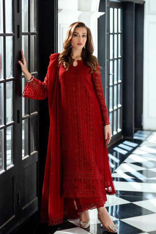 03-Piece Chiffon Suit With Sequin Work | Ready To Wear