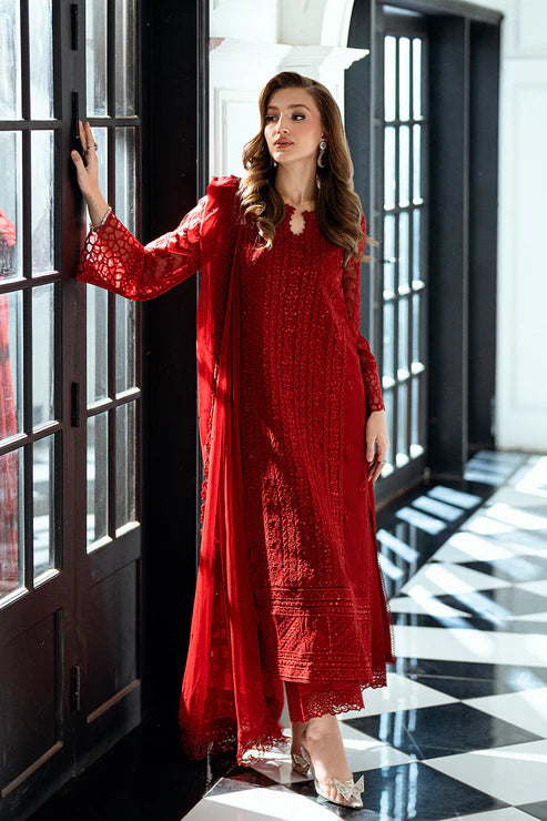 03-Piece Chiffon Suit With Sequin Work | Ready To Wear