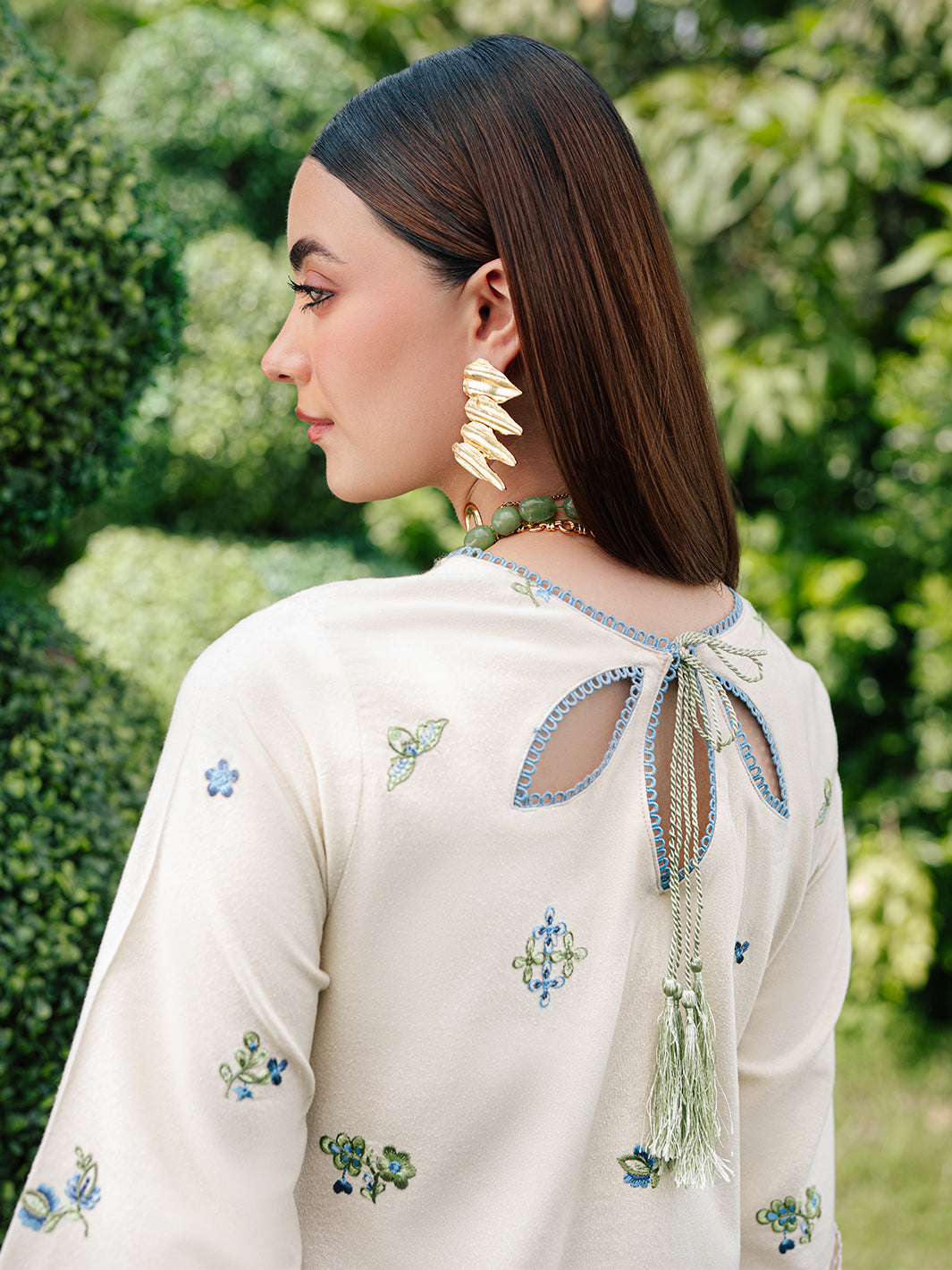 Heavy Embroidered Cotton Chikankari Suit Ready To Wear