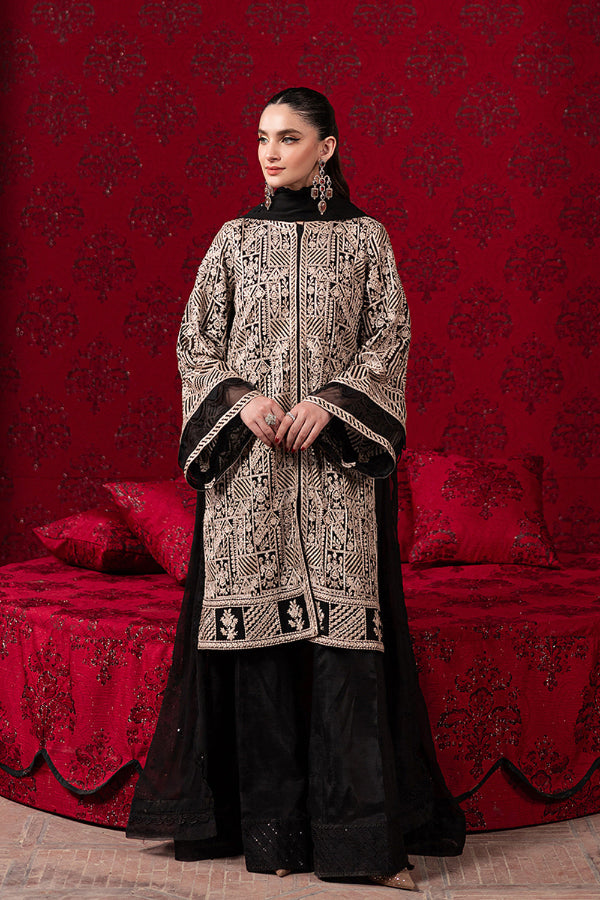 03-Piece Chiffon Suit With Thread Embroidery | Ready To Wear