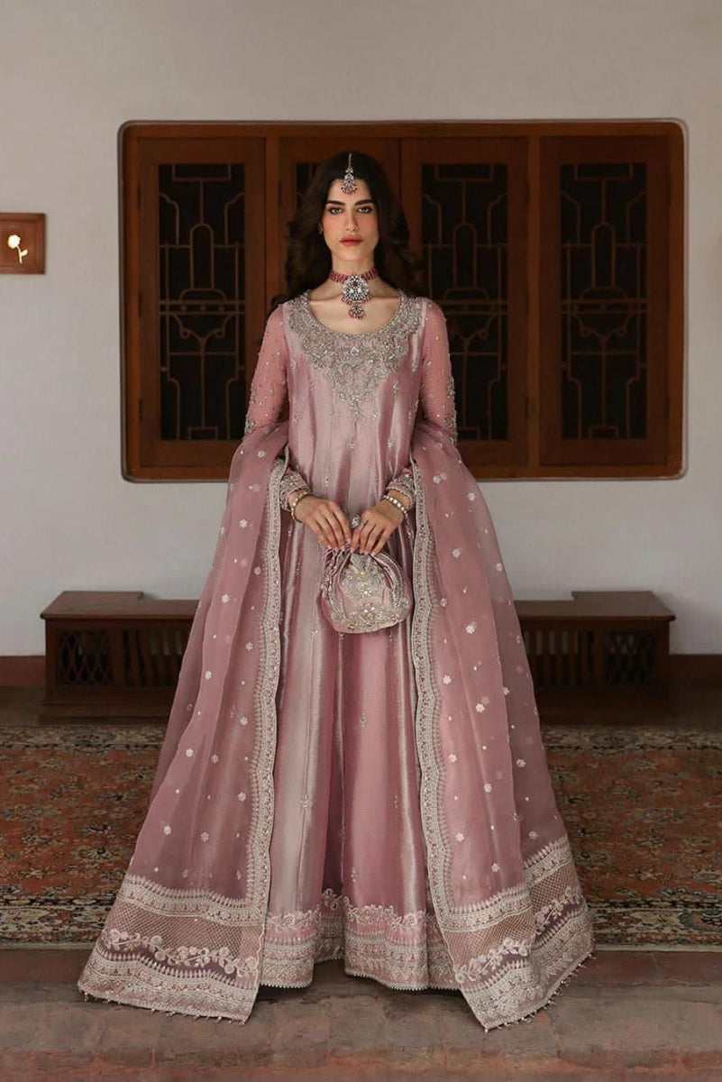 03-Piece Silk Suit With Organza Dupatta | Ready To Wear