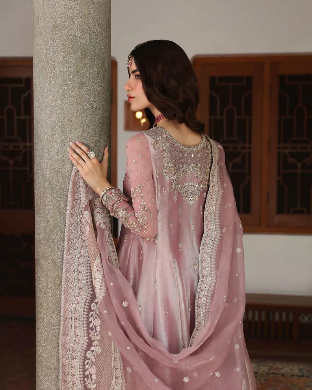 03-Piece Silk Suit With Organza Dupatta | Ready To Wear