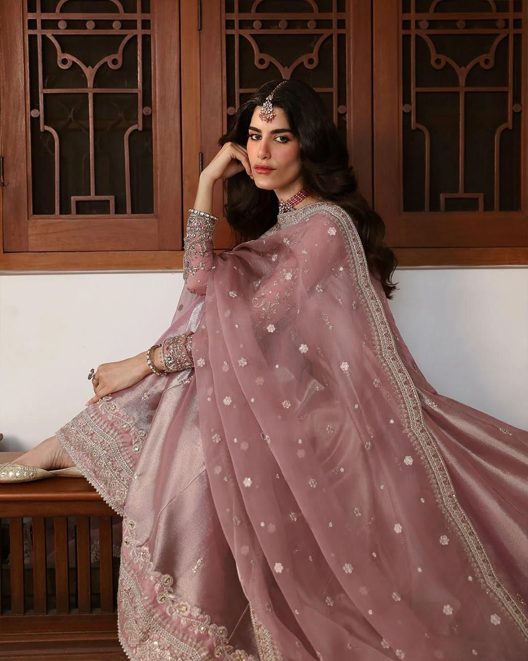 03-Piece Silk Suit With Organza Dupatta | Ready To Wear