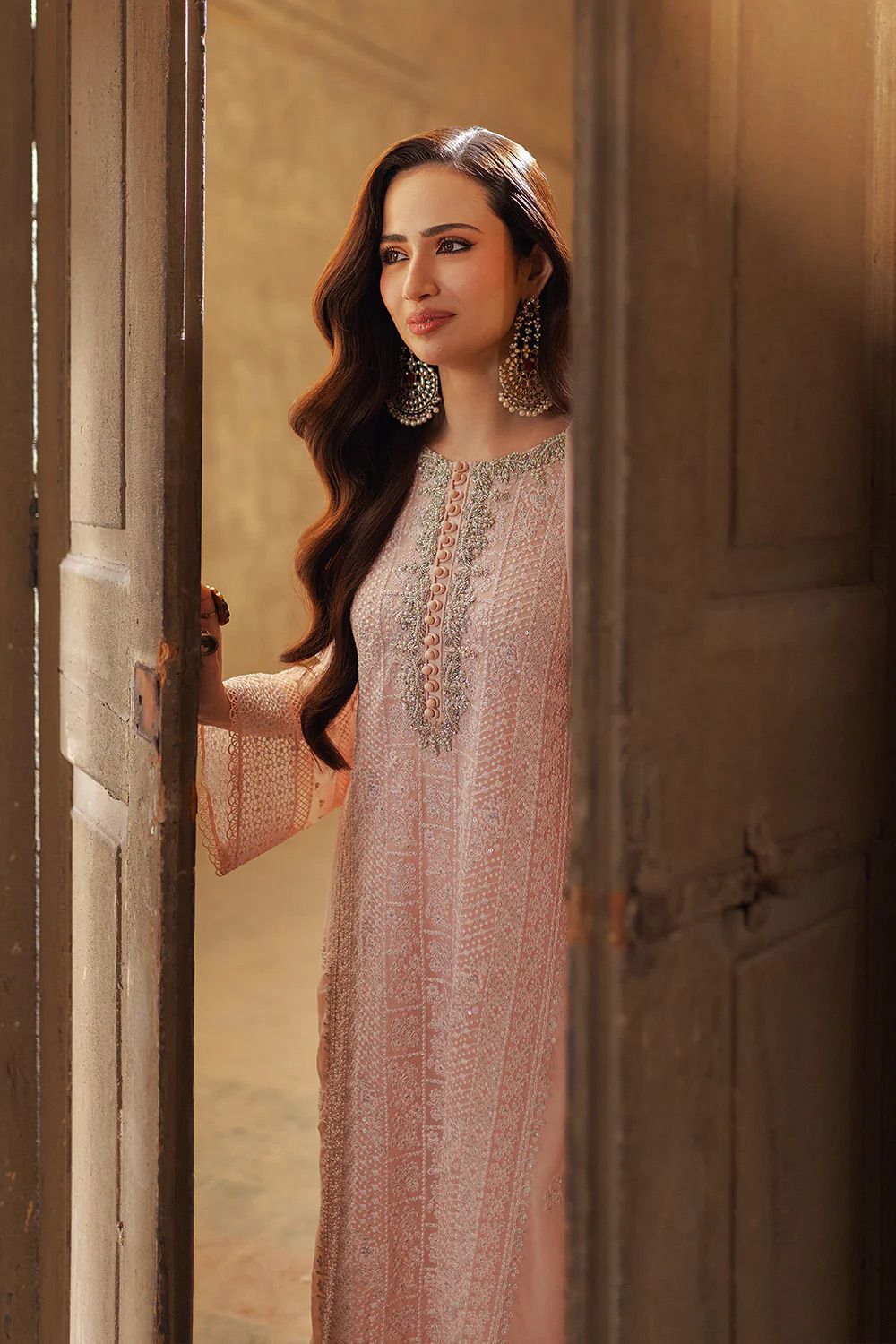 03-Piece Chiffon Suit With Soft Malai Trouser | Ready To Wear