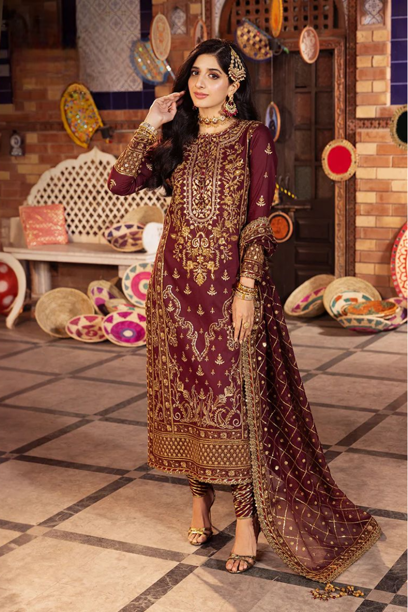03-Piece Heavy Embroidered Chiffon Suit | Ready To Wear