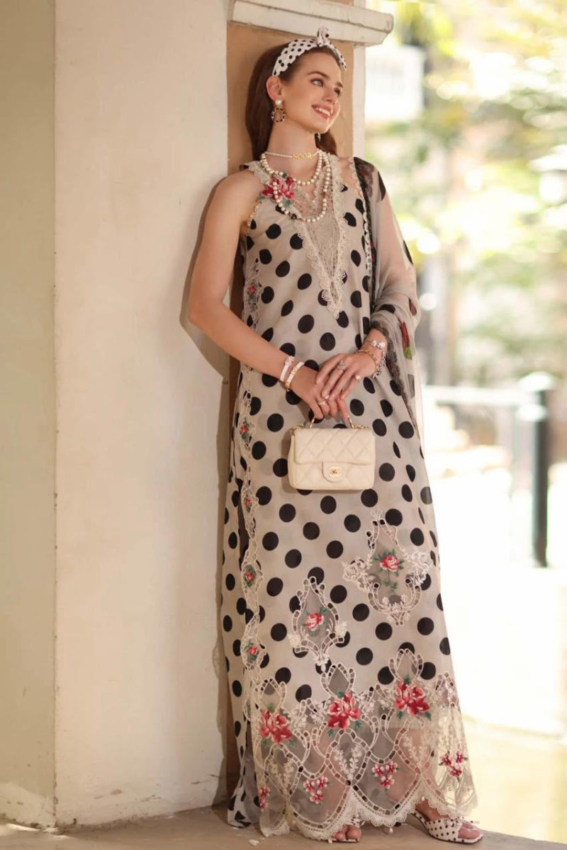03-Piece Printed Chiffon Suit With Embroidery | Ready To Wear