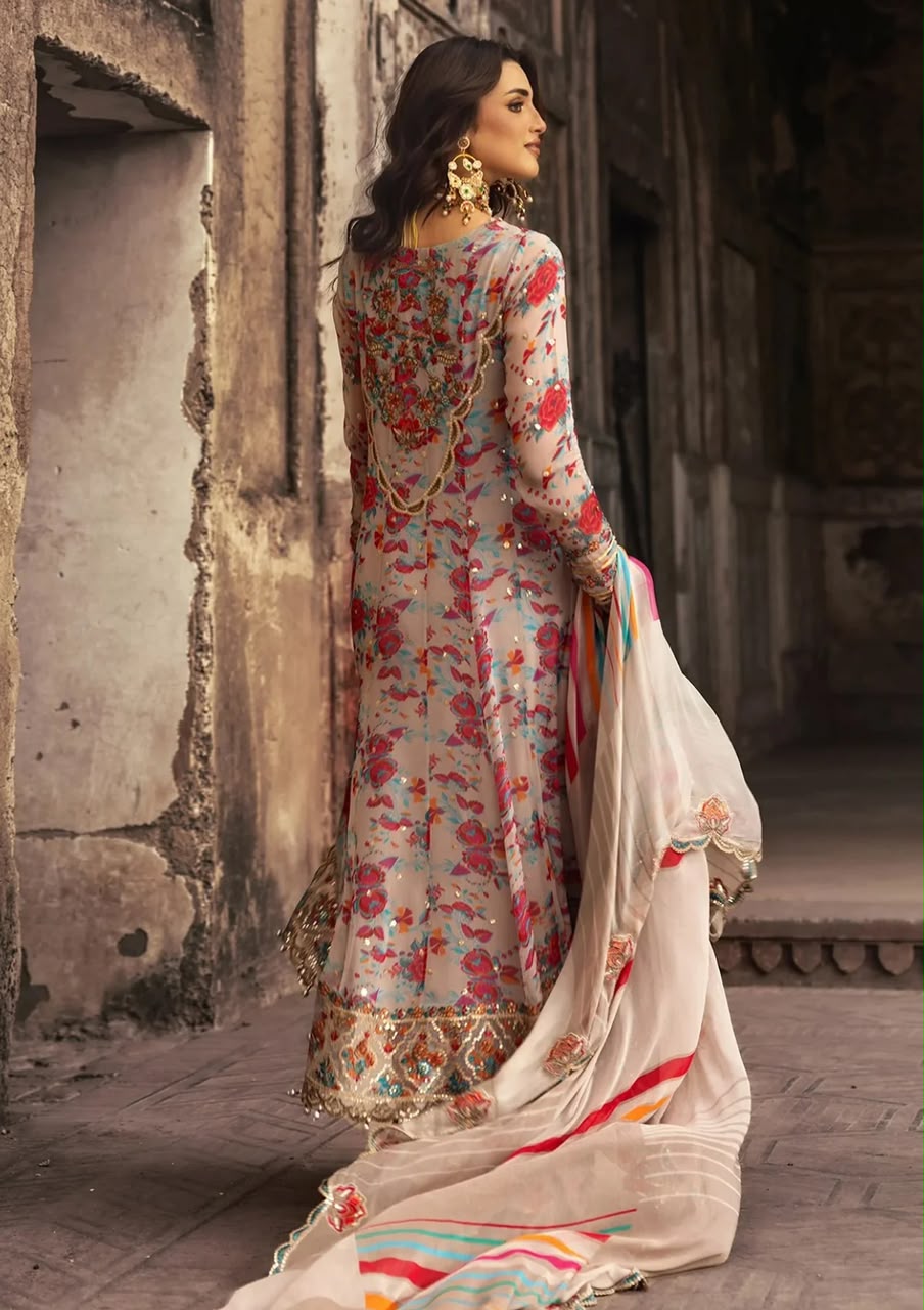 03-Piece Chiffon Suit With Embroidery | Ready To Wear