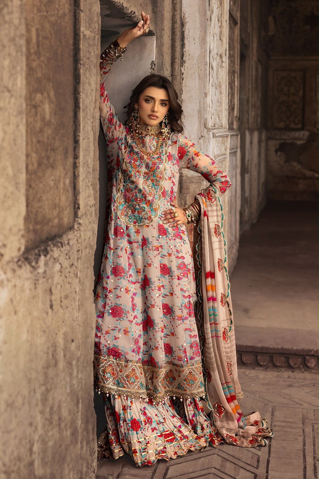 03-Piece Chiffon Suit With Embroidery | Ready To Wear