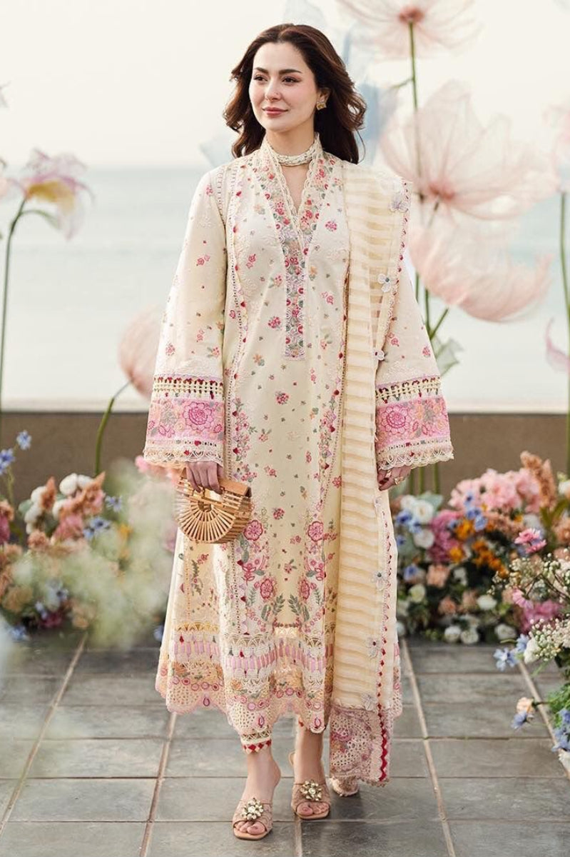 03-Piece Lawn Cotton Suit With Embroidery | Ready To Wear