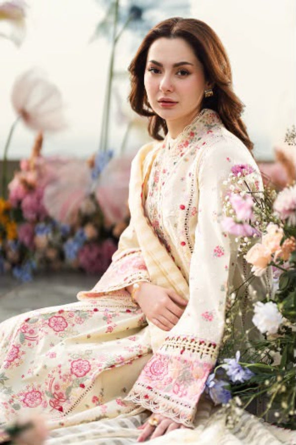 03-Piece Lawn Cotton Suit With Embroidery | Ready To Wear