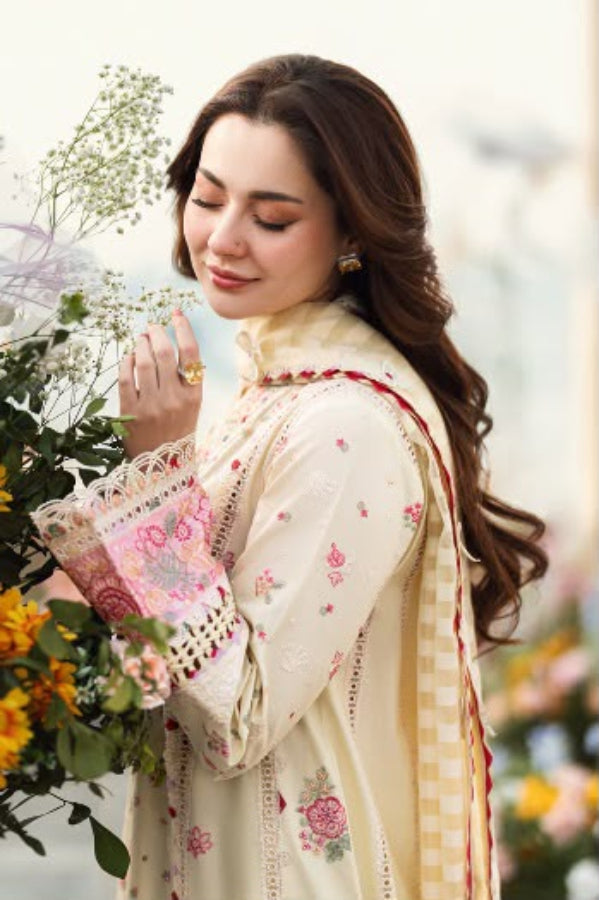 03-Piece Lawn Cotton Suit With Embroidery | Ready To Wear