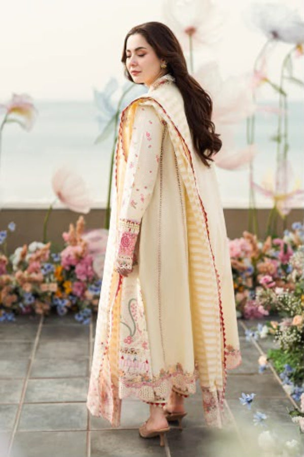 03-Piece Lawn Cotton Suit With Embroidery | Ready To Wear