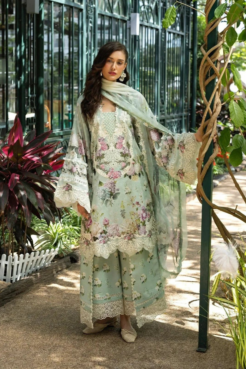 03-Piece Printed Lawn Suit With Embroidery | Ready To Wear
