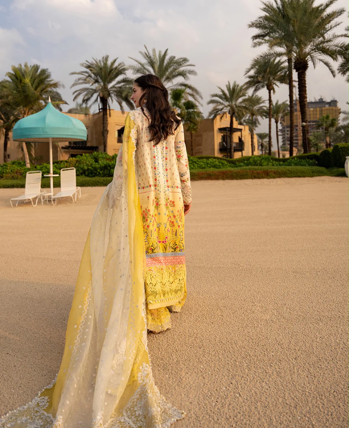 03-Piece Printed Lawn Suit With Organza Dupatta | Ready To Wear