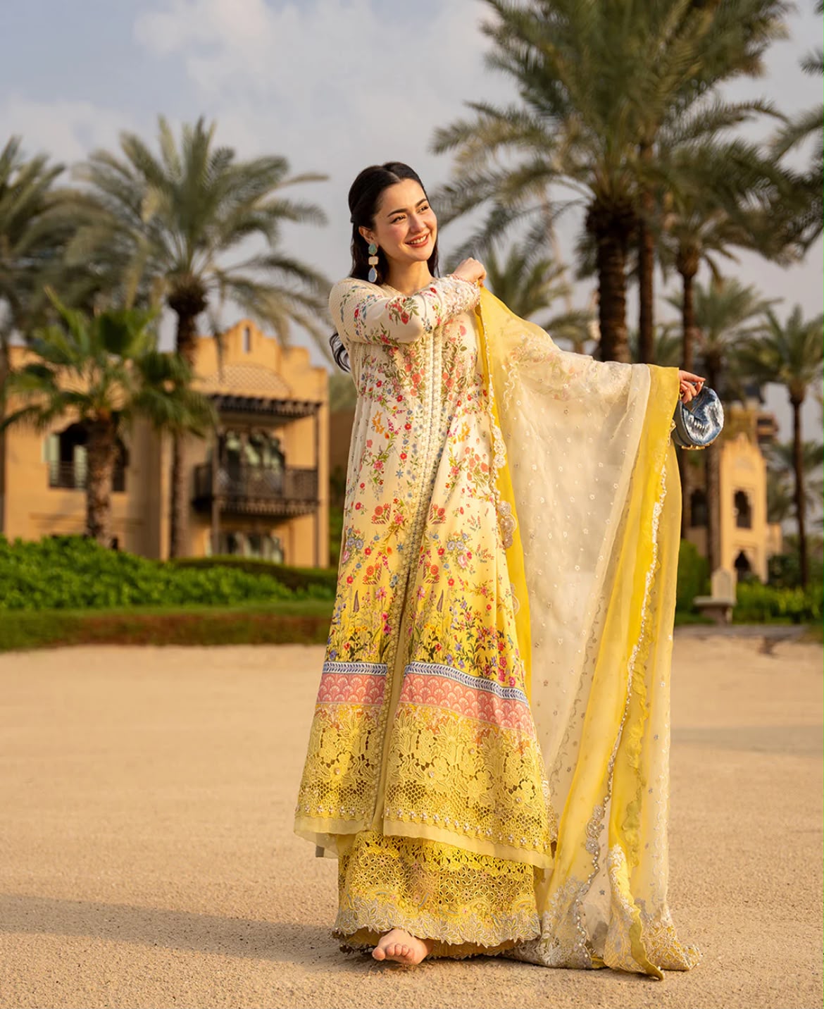 03-Piece Printed Lawn Suit With Organza Dupatta | Ready To Wear