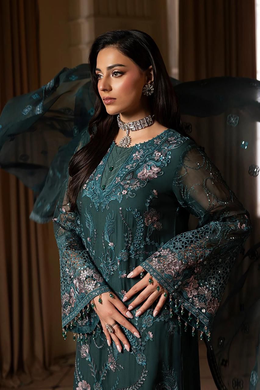 03-Piece Chiffon Suit With Embroidery | Ready To Wear