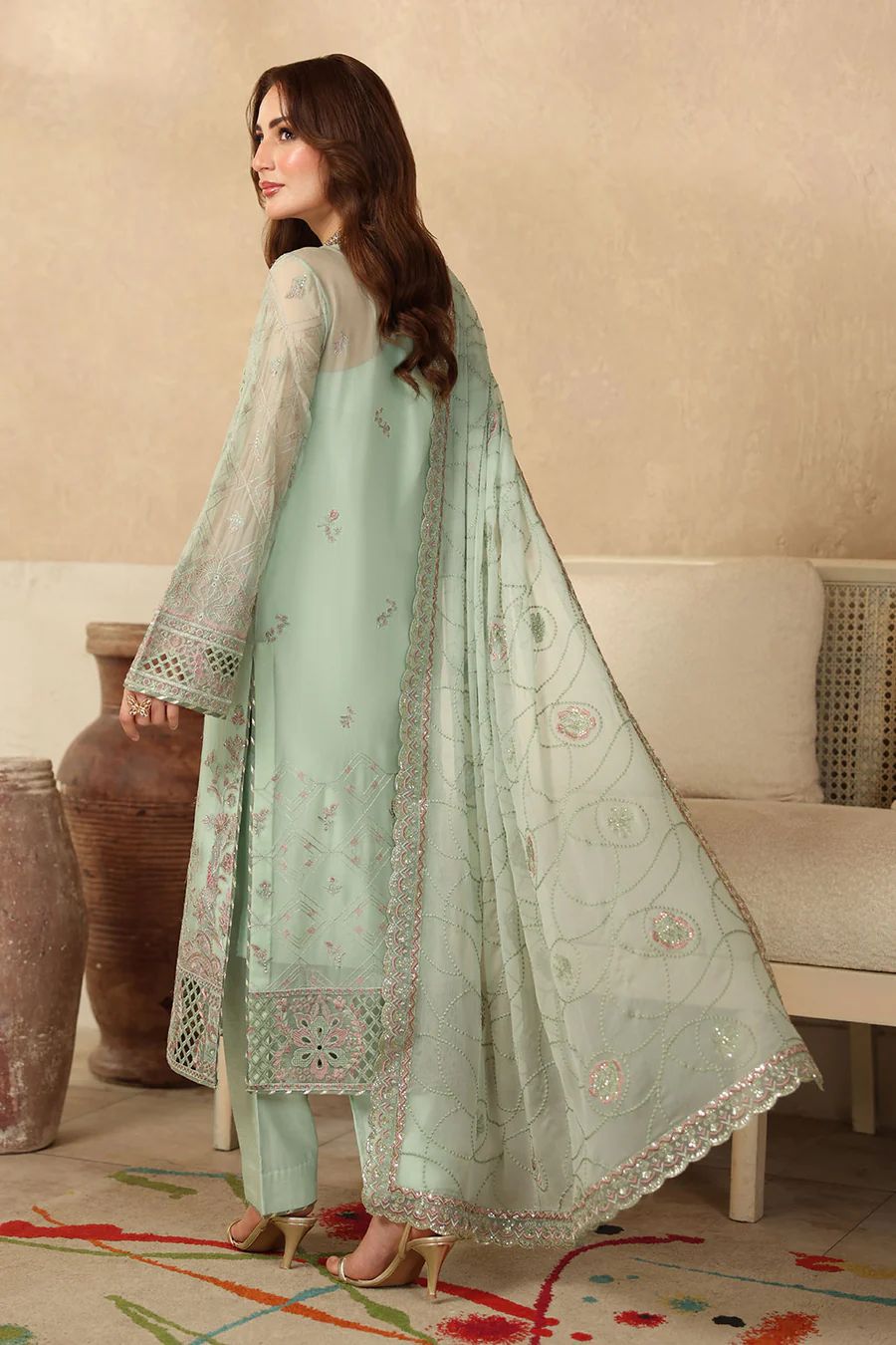 03-Piece Embroidered Chiffon Suit | Ready To Wear
