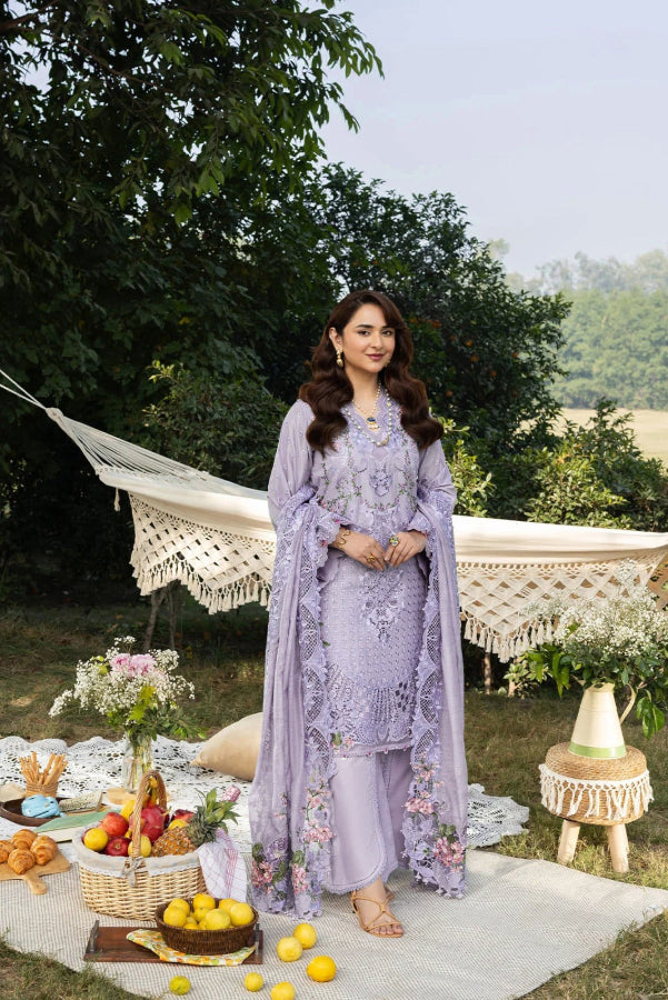03-Piece Embroidered Lawn Suit With Jacquard Dupatta | Ready To Wear