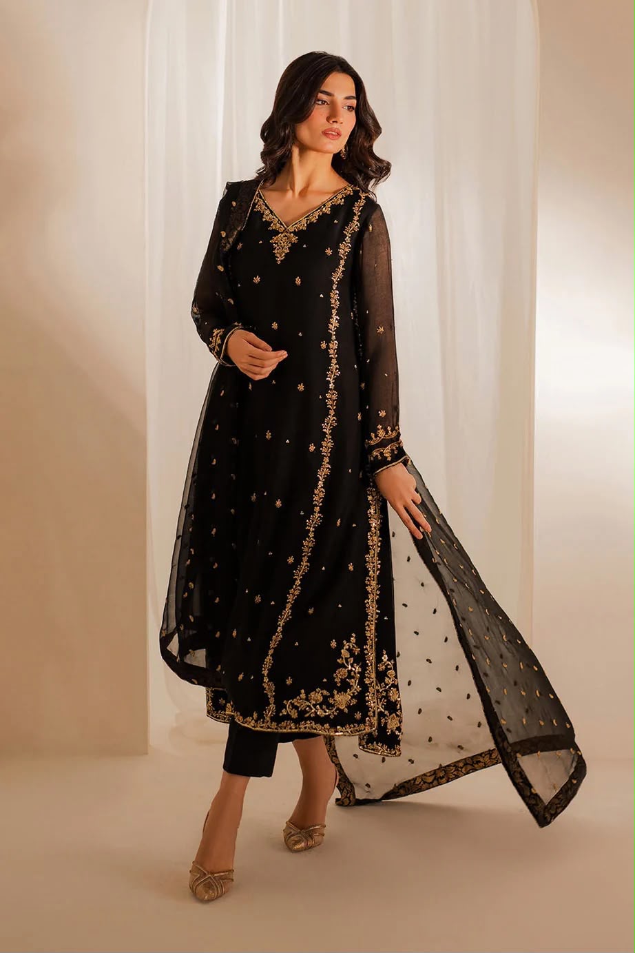 03 PIECE SUIT |Heavy Embroidered Chiffon| READAY READY TO WEAR