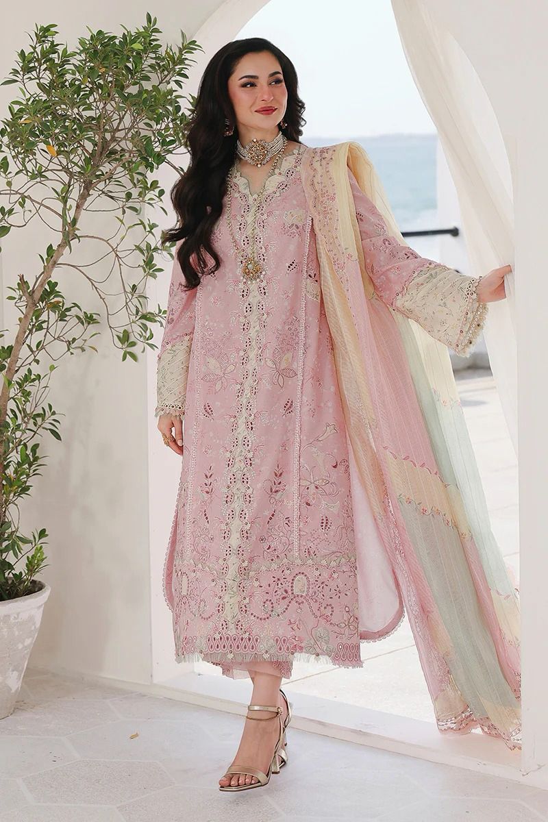 03-Piece Embroidered Lawn Suit WIth Jacquard Dupatta | Ready To Wear