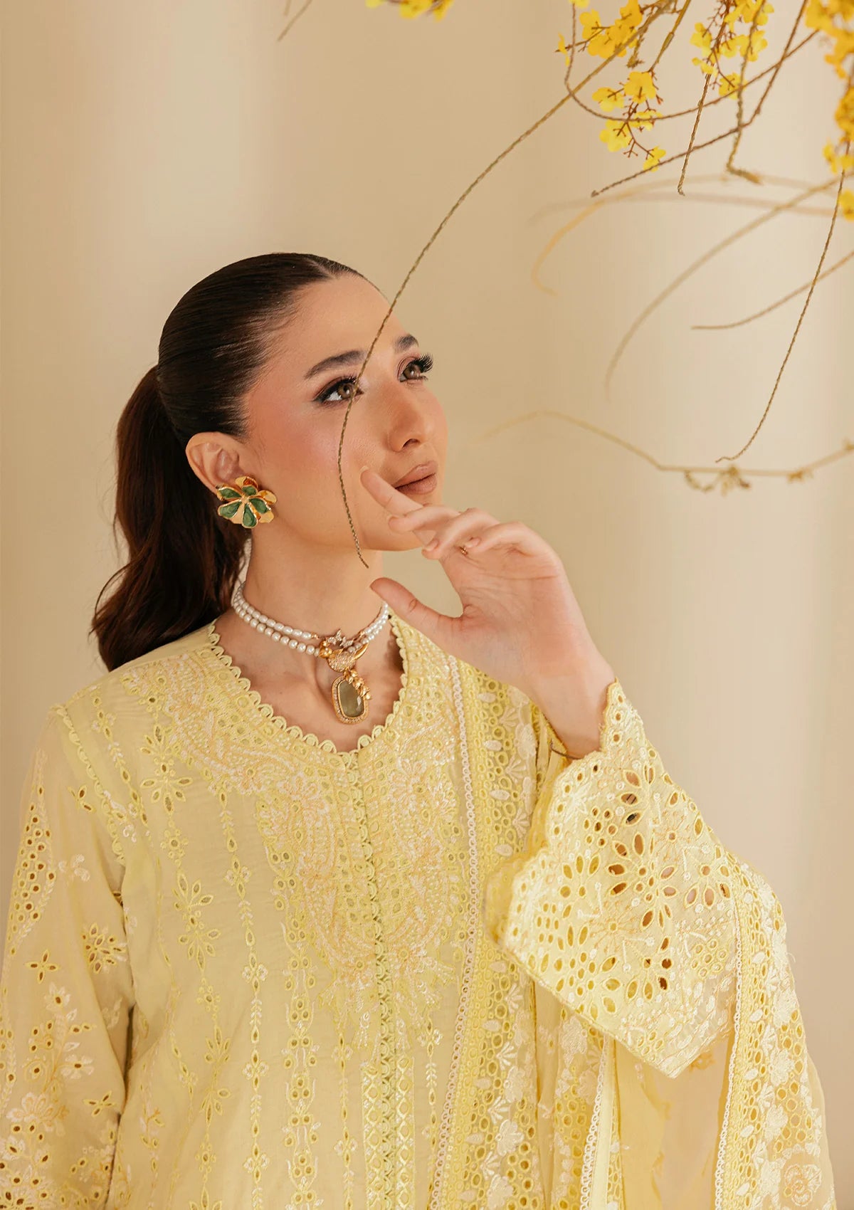 03-Piece Lawn Suit With Embroidery | Ready To Wear