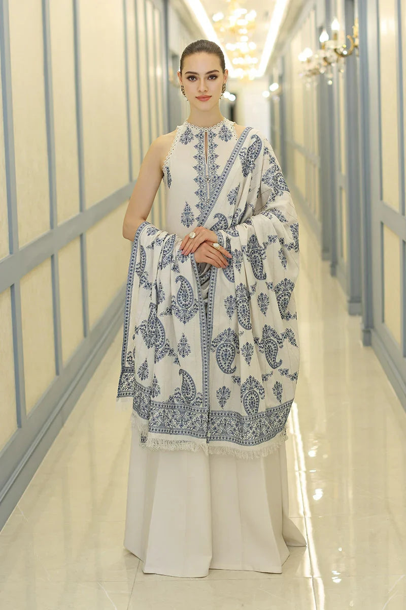03-Piece Lawn Suit With Chiffon Dupatta | Ready To Wear