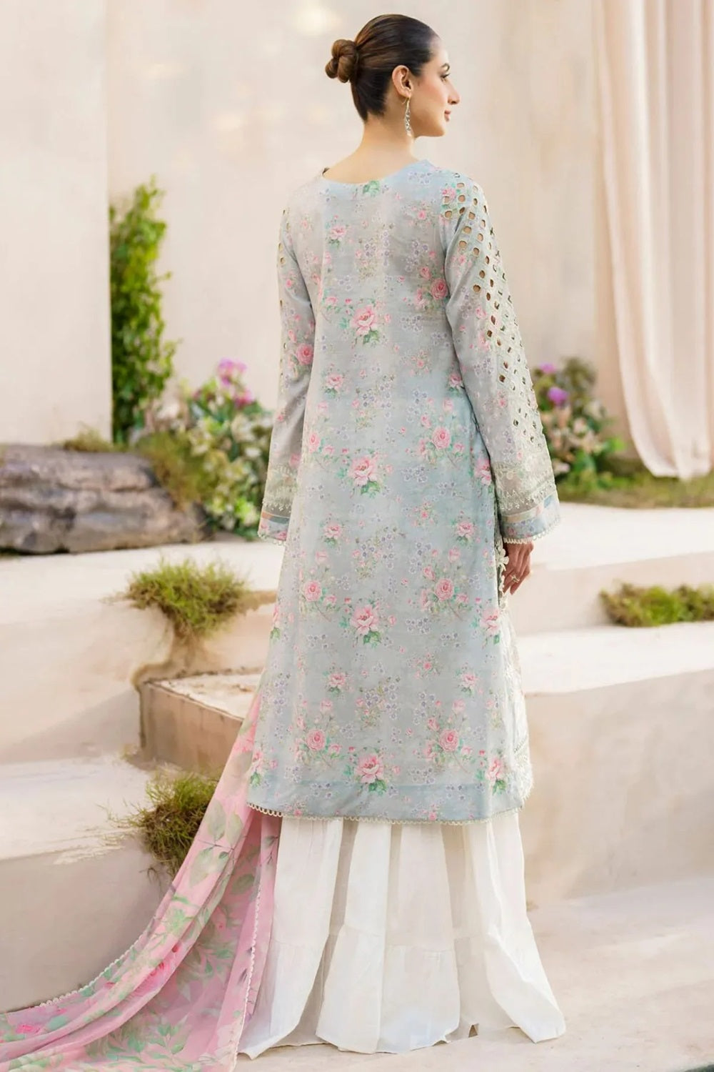 3 Piece Stitched  Lawn  Suit - Ready to Wear