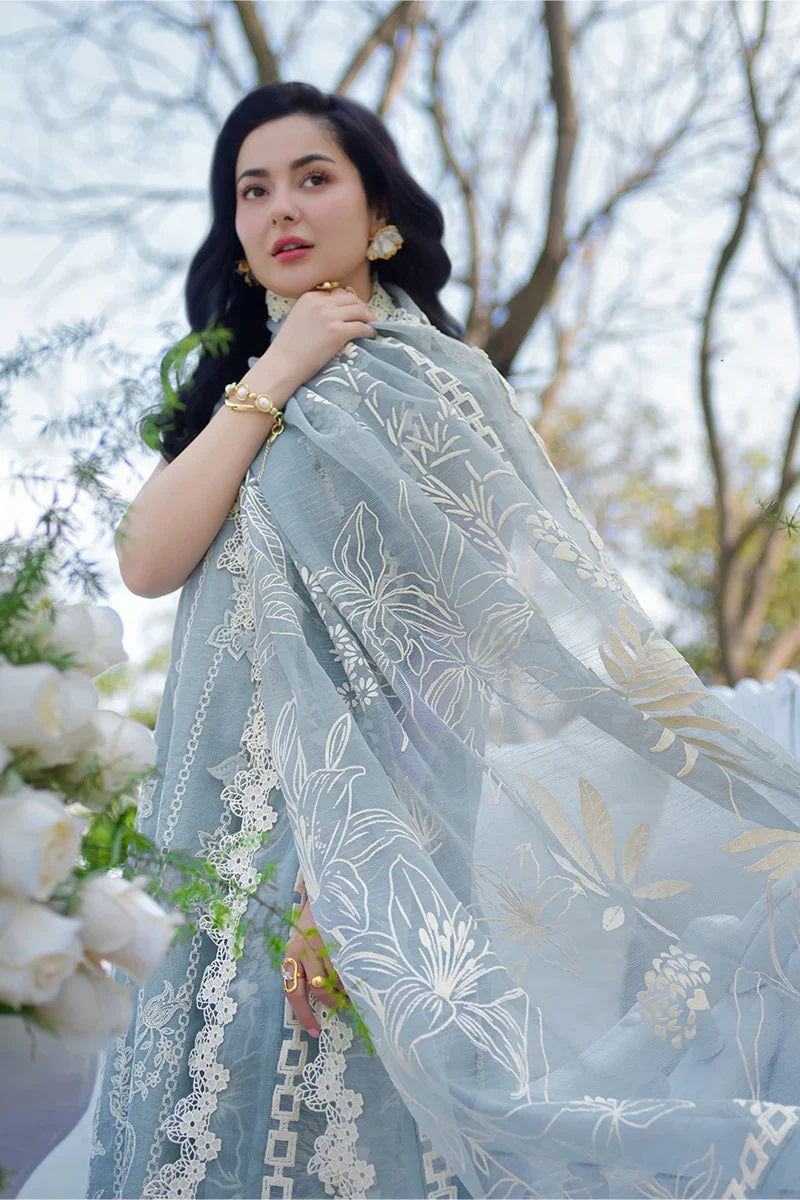 Powder Blue - Embroidered Lawn Suit | Ready To Wear