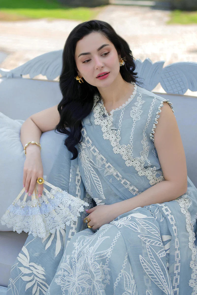 Powder Blue - Embroidered Lawn Suit | Ready To Wear
